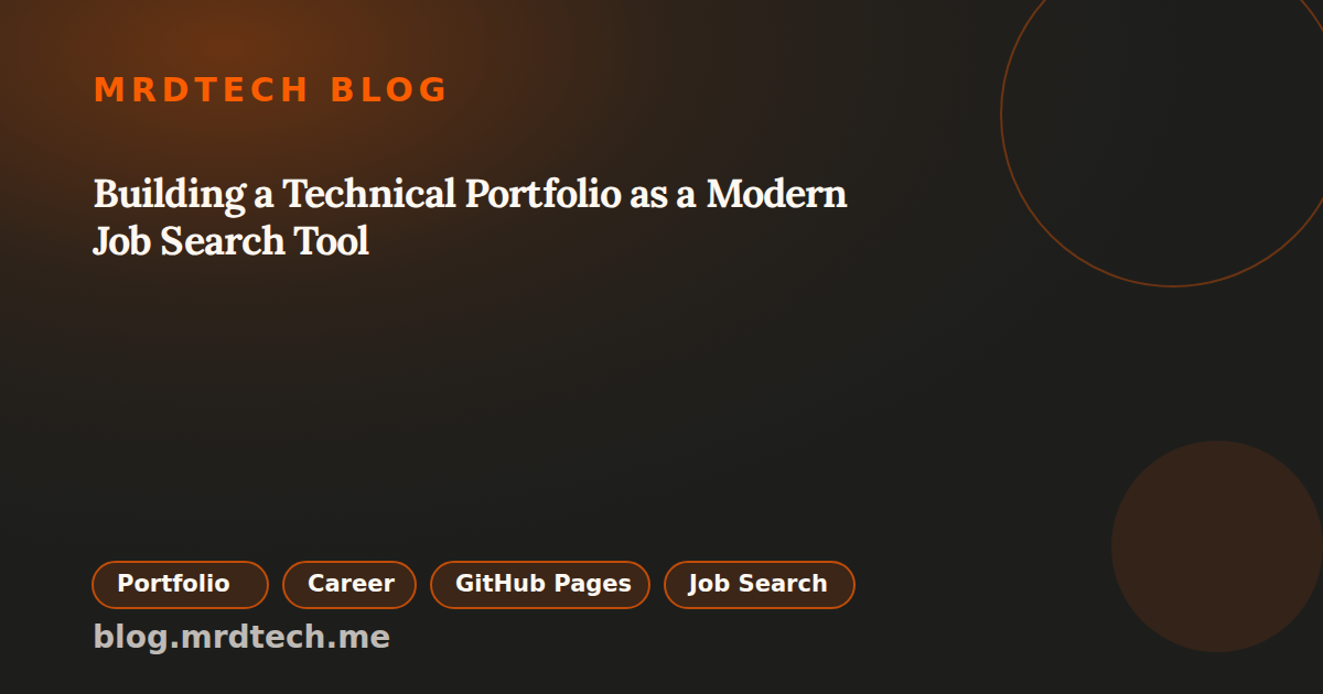 Building a Technical Portfolio as a Modern Job Search Tool social preview image