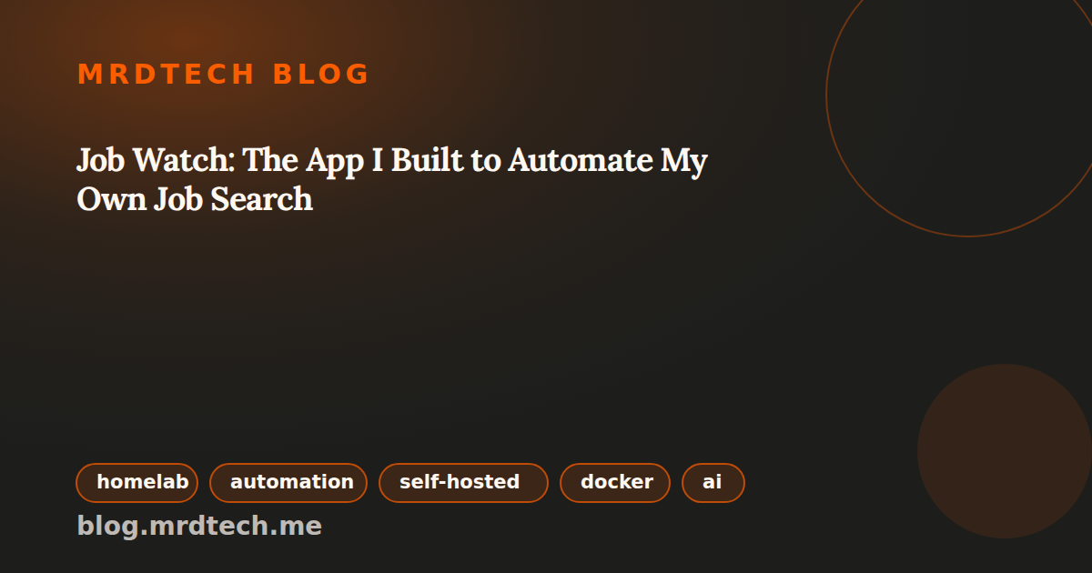 Job Watch: The App I Built to Automate My Own Job Search social preview image
